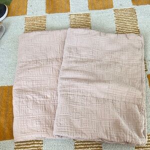 Pair of cotton Beddy’s taupe boho pillow shams 20x26”